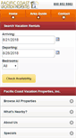 Mobile Screenshot of pacificcoastvacationproperties.com
